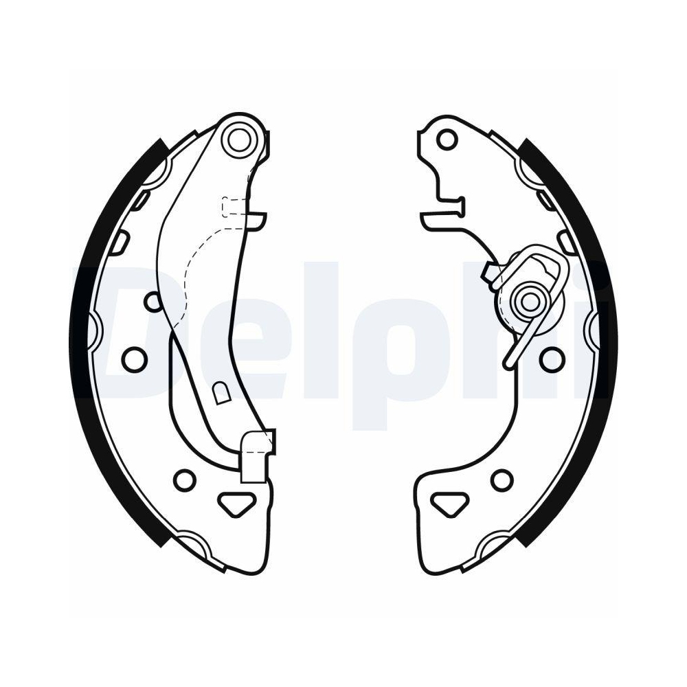 DELPHI LS1976 Bremsbackensatz für CITROËN PEUGEOT MEGA, Hinterachse