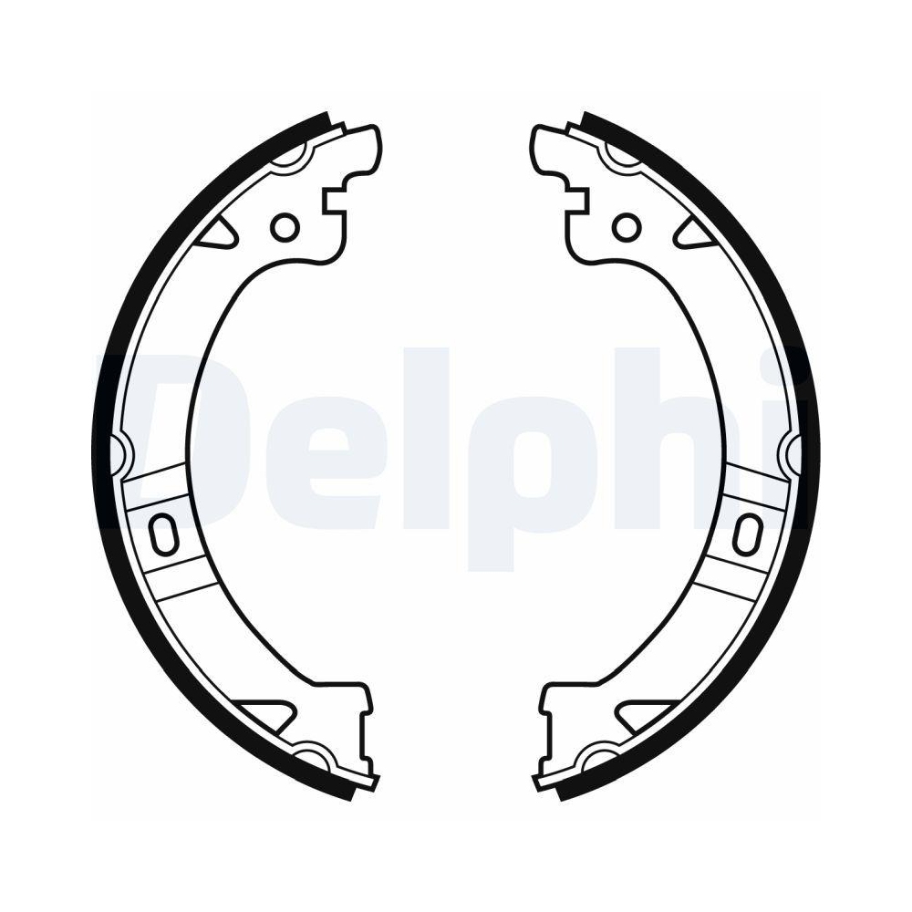 Bremsbackensatz, Feststellbremse DELPHI LS1977 für CHRYSLER DODGE, Hinterachse