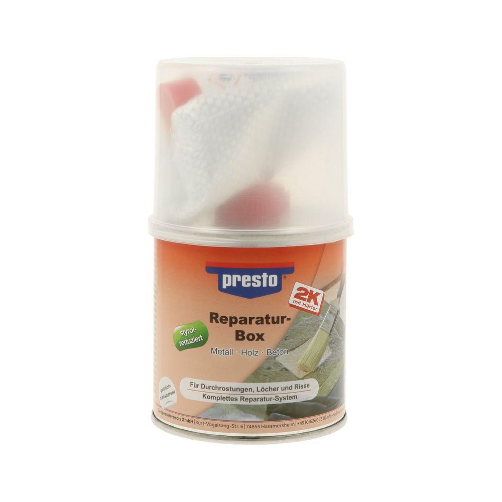 Universalspachtel PRESTO 600412 Reparaturbox styrolreduziert 250 g f&uuml;r
