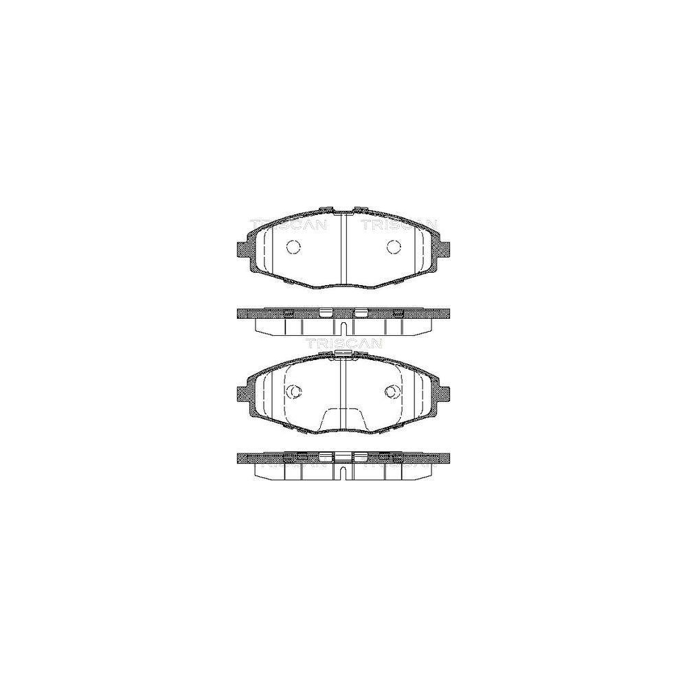 Bremsbelagsatz, Scheibenbremse TRISCAN 8110 21002 f&uuml;r CHEVROLET DAEWOO