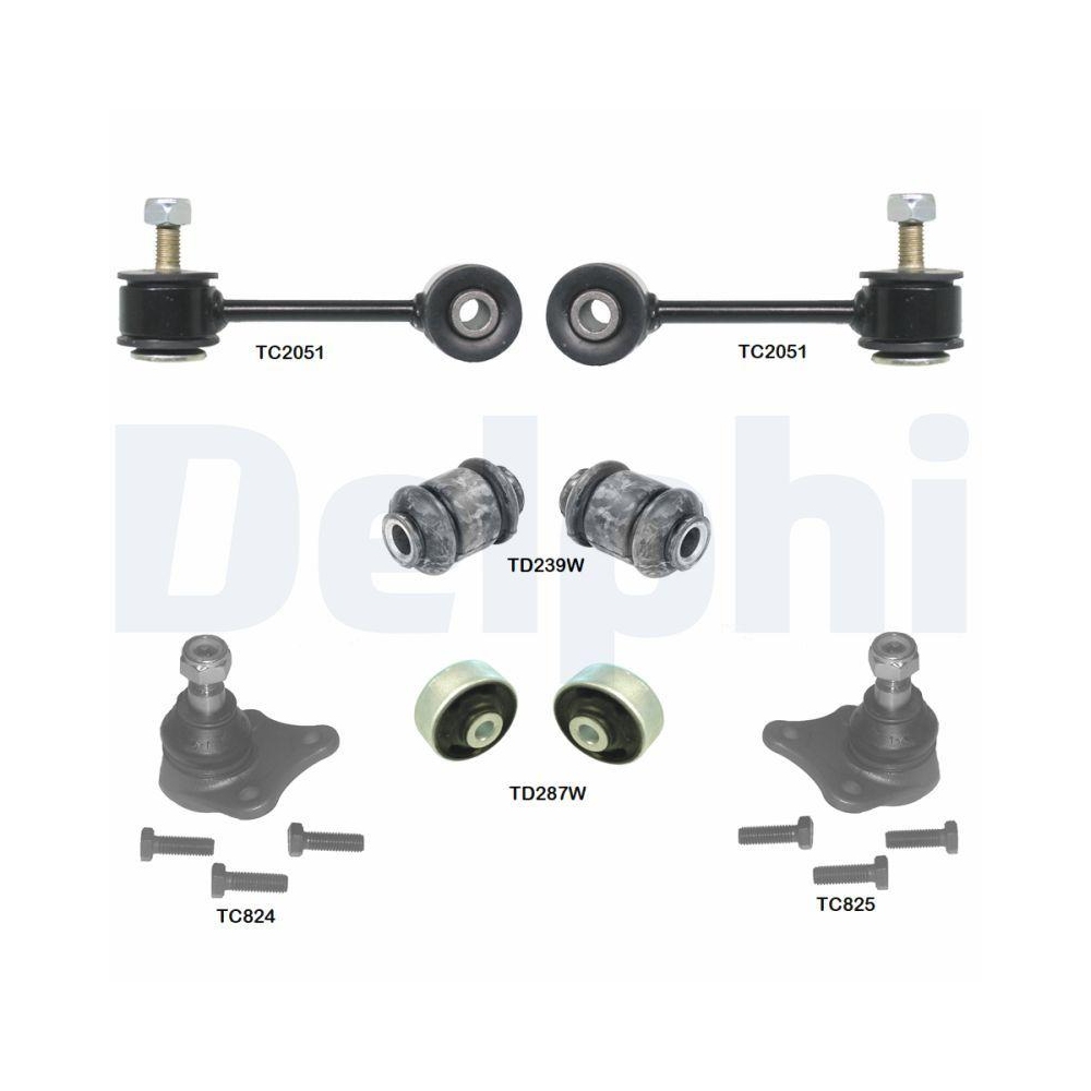DELPHI TC1970KIT Reparatursatz, Querlenker f&uuml;r AUDI SEAT SKODA VW, Vorderachse