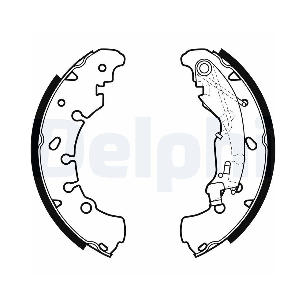 DELPHI LS1980 Bremsbackensatz für CHRYSLER CITROËN FIAT LANCIA OPEL PEUGEOT