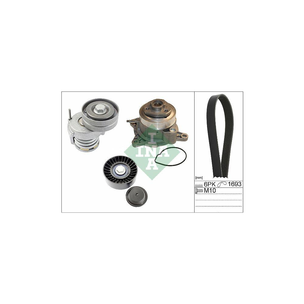 Wasserpumpe + Keilrippenriemensatz Schaeffler INA 529 0534 30 f&uuml;r AUDI SEAT VW