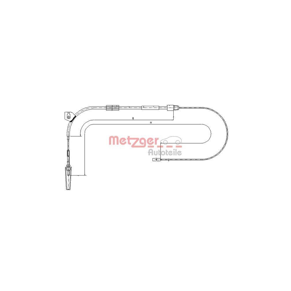 Seilzug, Feststellbremse METZGER 10.9330 f&uuml;r MERCEDES-BENZ, vorne