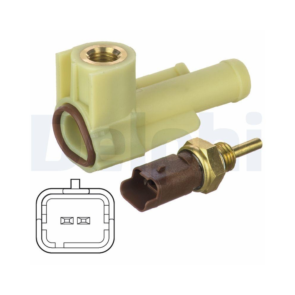 Sensor, Kühlmitteltemperatur DELPHI TS10472 für ALFA ROMEO FIAT LANCIA ABARTH