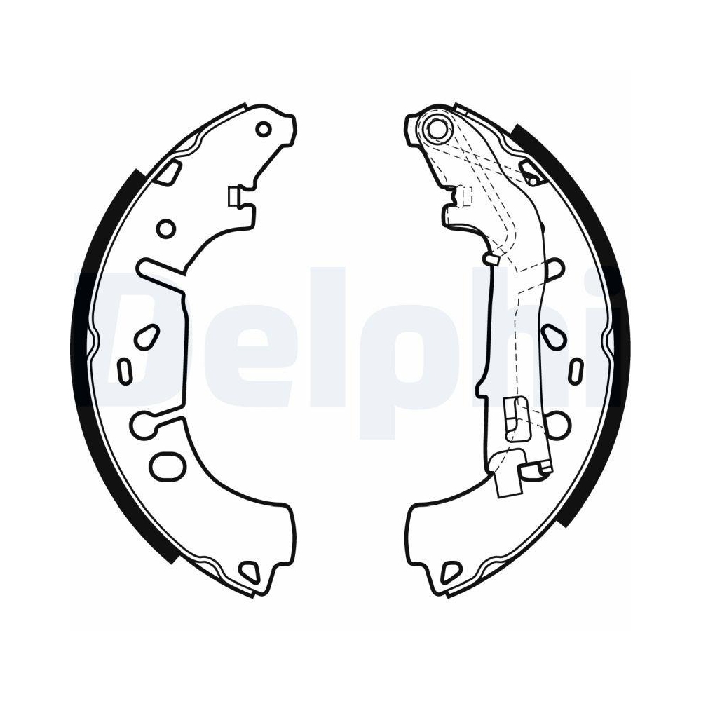 DELPHI LS1981 Bremsbackensatz f&uuml;r FIAT, Hinterachse