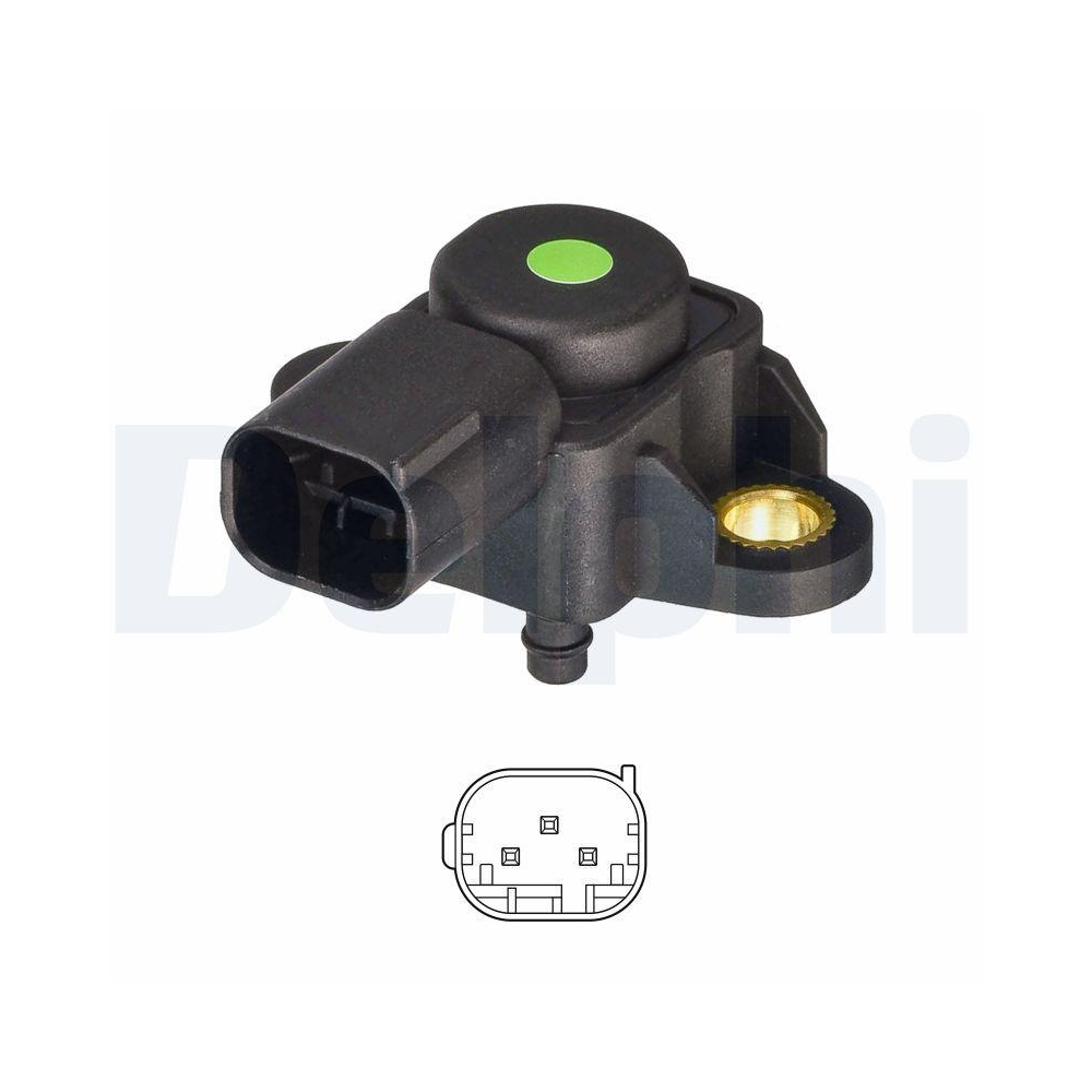 DELPHI PS20068-12B1 Sensor, Ladedruck für MERCEDES-BENZ MAYBACH