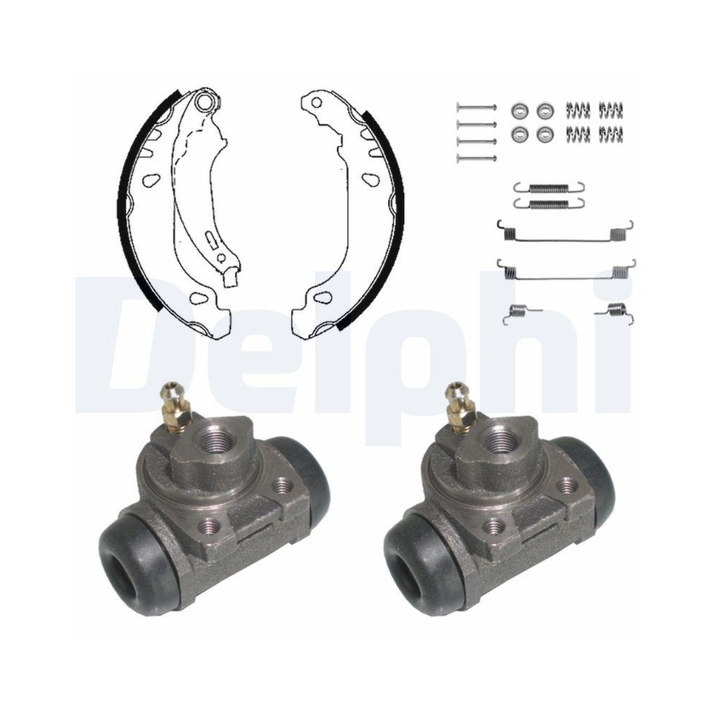 DELPHI KP950 Bremsbackensatz f&uuml;r RENAULT DACIA, Hinterachse