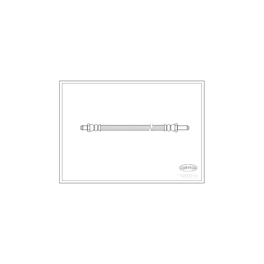 Bremsschlauch CORTECO 19018775 f&uuml;r FORD, Hinterachse, hinten, links