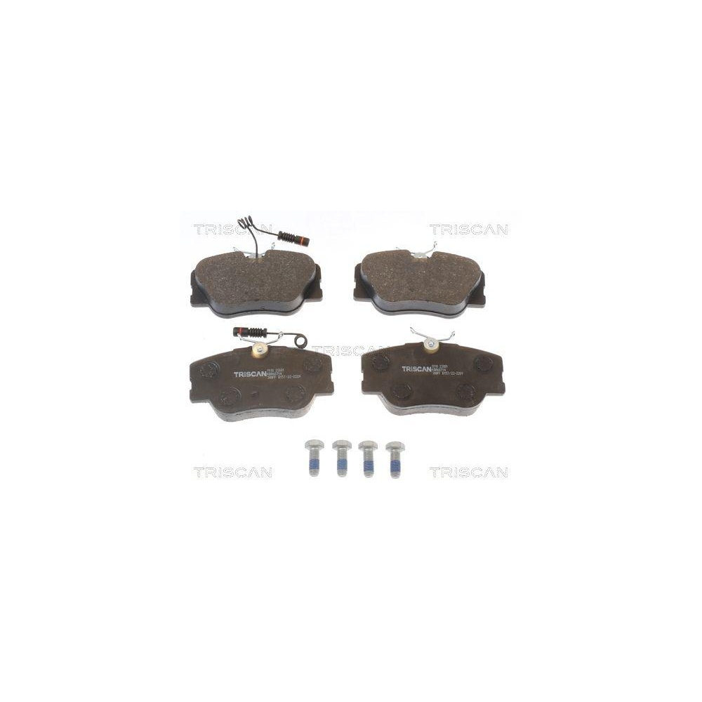 Bremsbelagsatz, Scheibenbremse TRISCAN 8110 23001 f&uuml;r MERCEDES-BENZ, Vorderachse