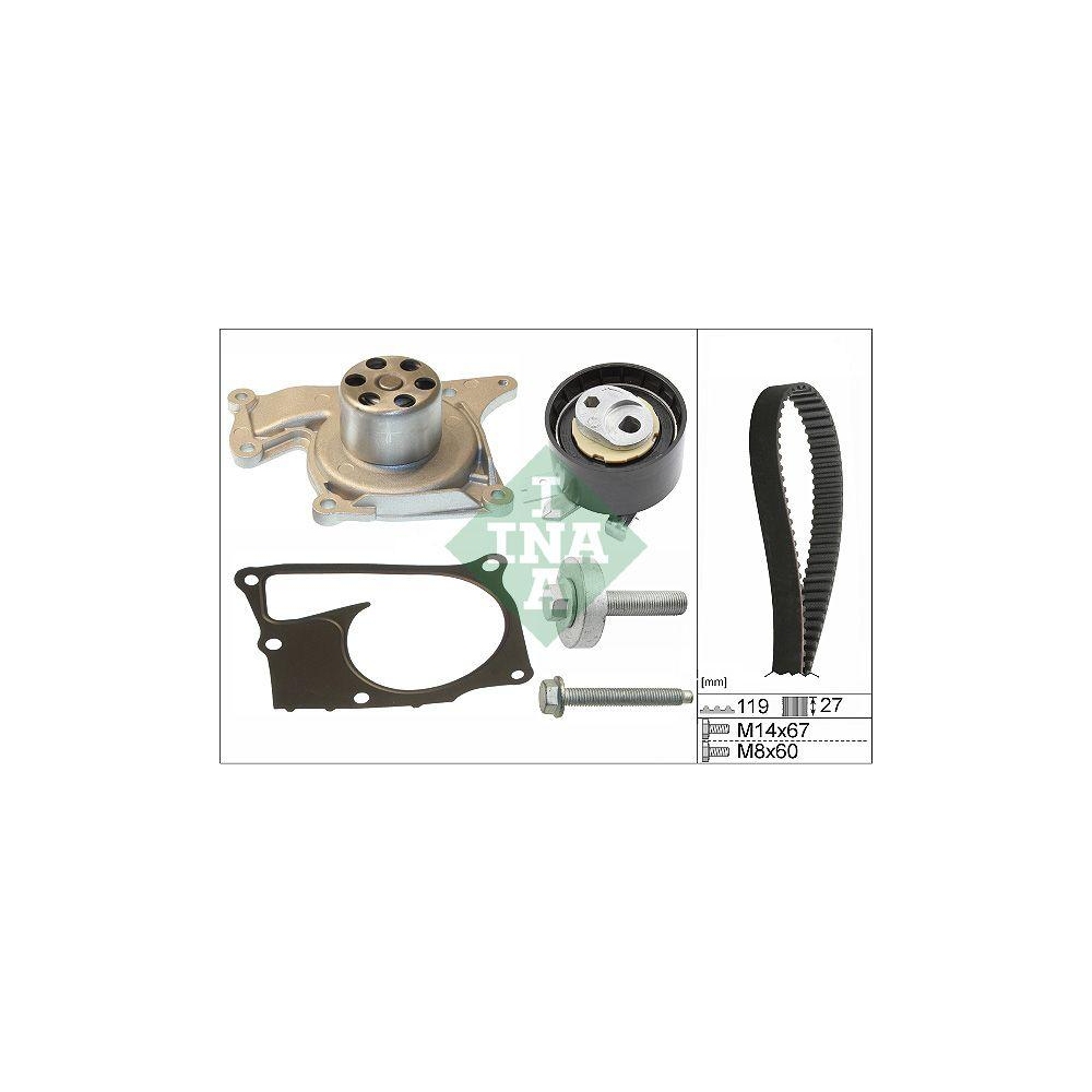 Wasserpumpe + Zahnriemensatz Schaeffler INA 530 0607 30 f&uuml;r MERCEDES-BENZ NISSAN