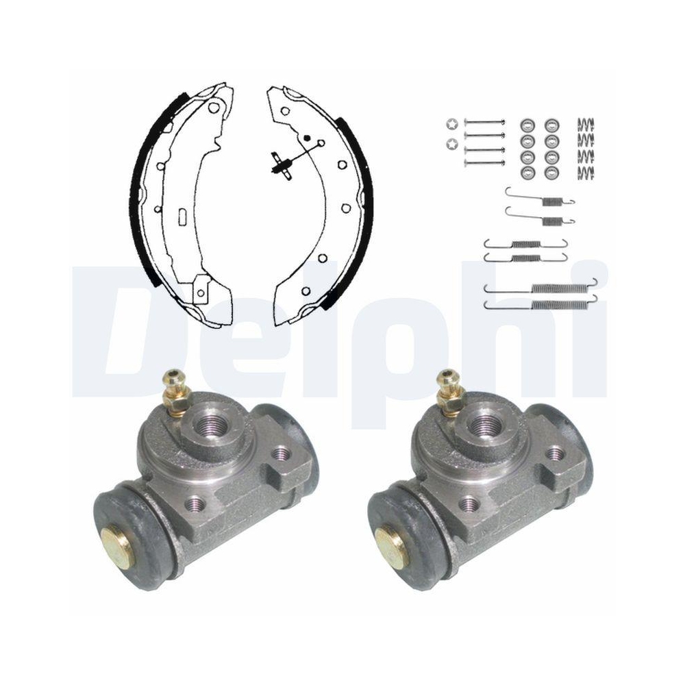 DELPHI KP951 Bremsbackensatz für RENAULT DACIA, Hinterachse