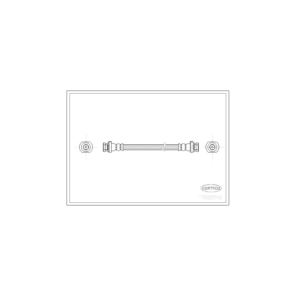 Bremsschlauch CORTECO 19025732 f&uuml;r NISSAN, Hinterachse, Vorderachse