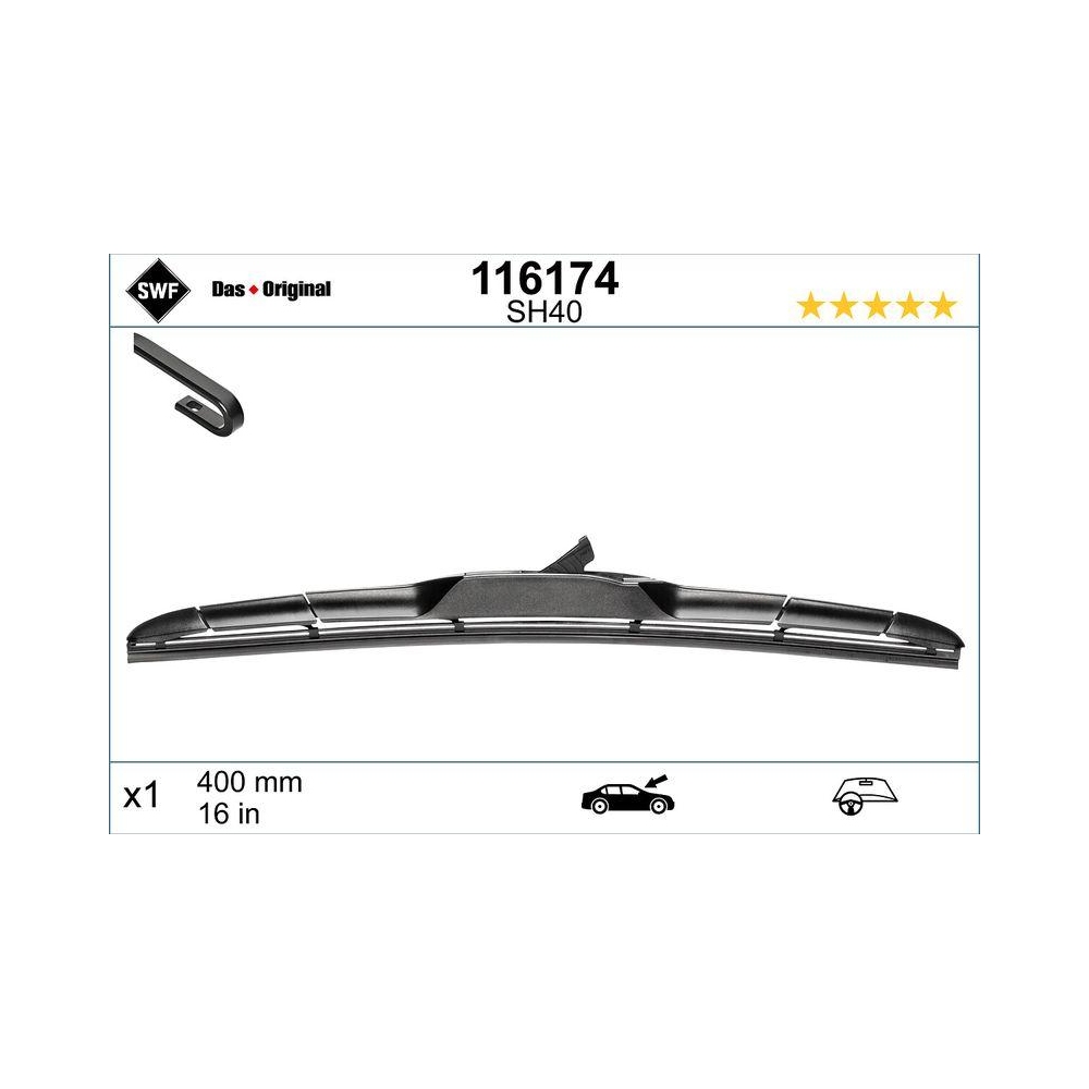 Wischblatt SWF 116174 DAS ORIGINAL HBLADE für MAZDA NISSAN RENAULT TOYOTA KIA