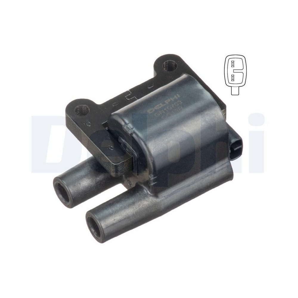DELPHI GN10703-12B1 Z&uuml;ndspule f&uuml;r HYUNDAI KIA, f&uuml;r Zylinder 2, f&uuml;r Zylinder 3