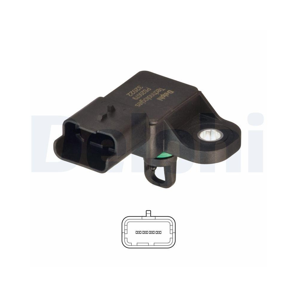 DELPHI PS20079-12B1 Sensor, Ladedruck f&uuml;r CITRO&Euml;N PEUGEOT DS