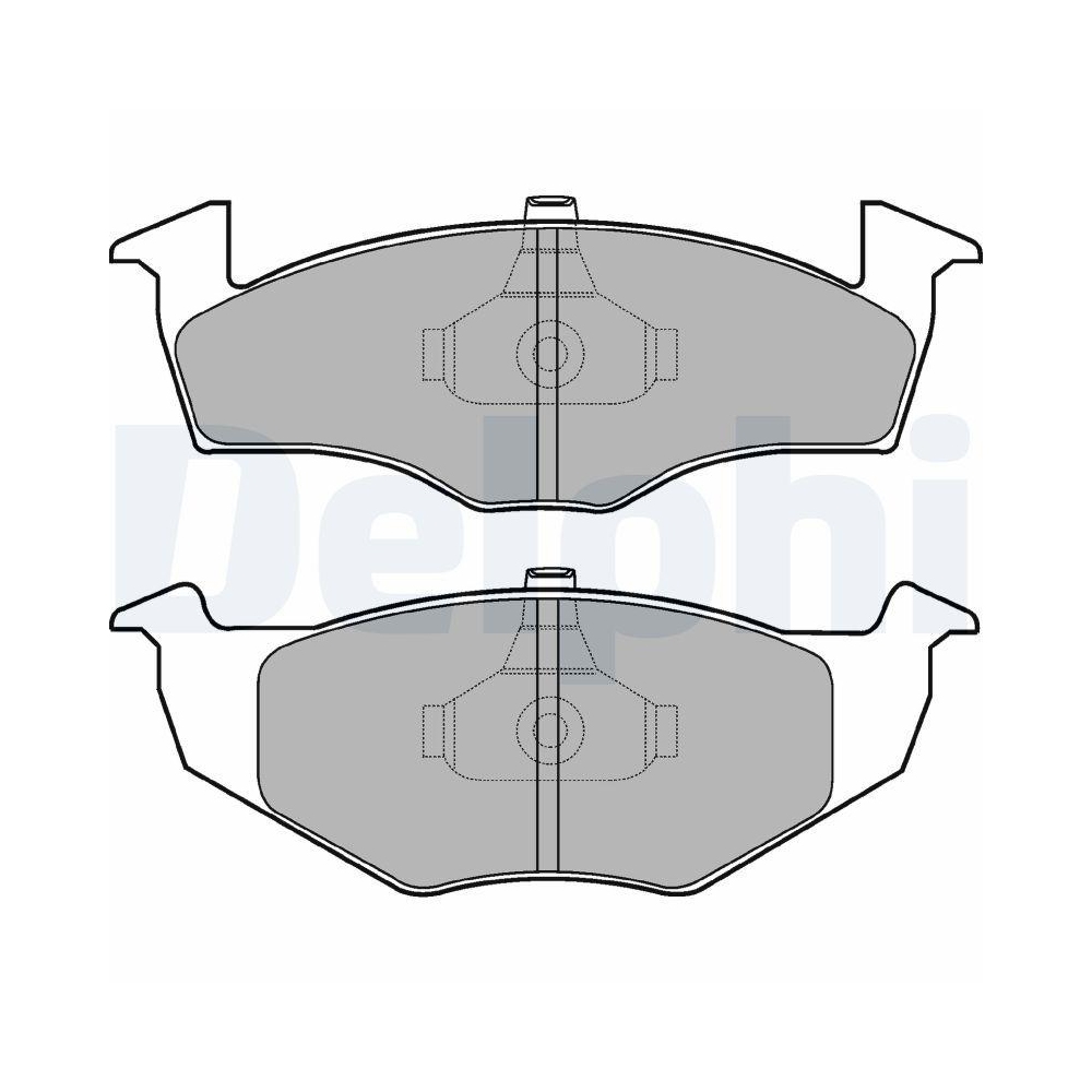 Bremsbelagsatz, Scheibenbremse DELPHI LP1591 für SEAT VW, Vorderachse