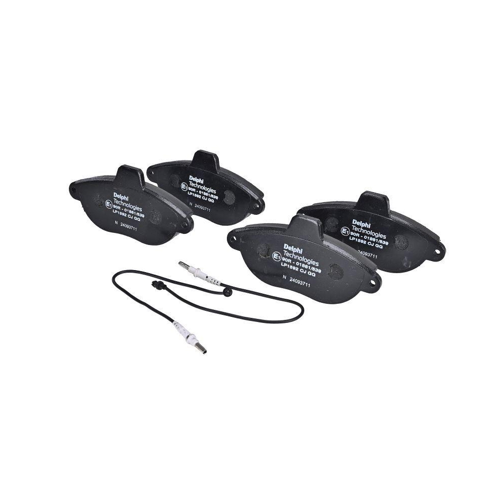 DELPHI LP1592 Bremsbelagsatz, Scheibenbremse für CITROËN FIAT PEUGEOT