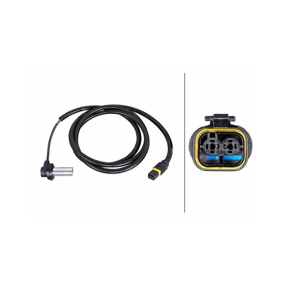 HELLA Sensor, Raddrehzahl 6PU 230 052-041 für MAN, Vorderachse rechts