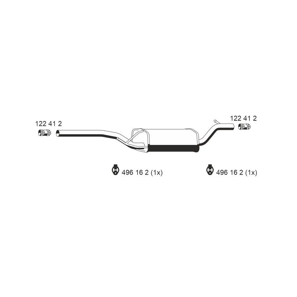 Mittelschalld&auml;mpfer ERNST 341028 f&uuml;r FORD
