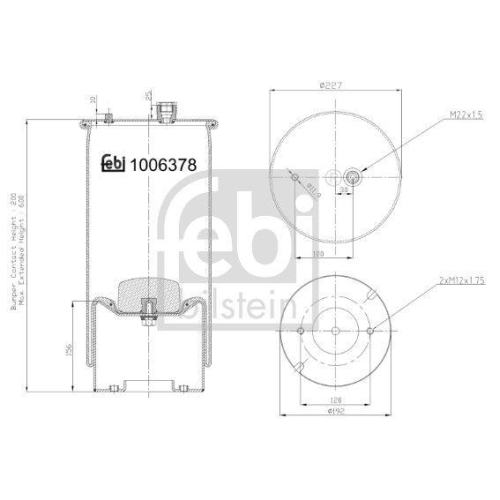 FEBI BILSTEIN 1006378 Federbalg, Luftfederung febi Plus f&uuml;r MERCEDES-BENZ