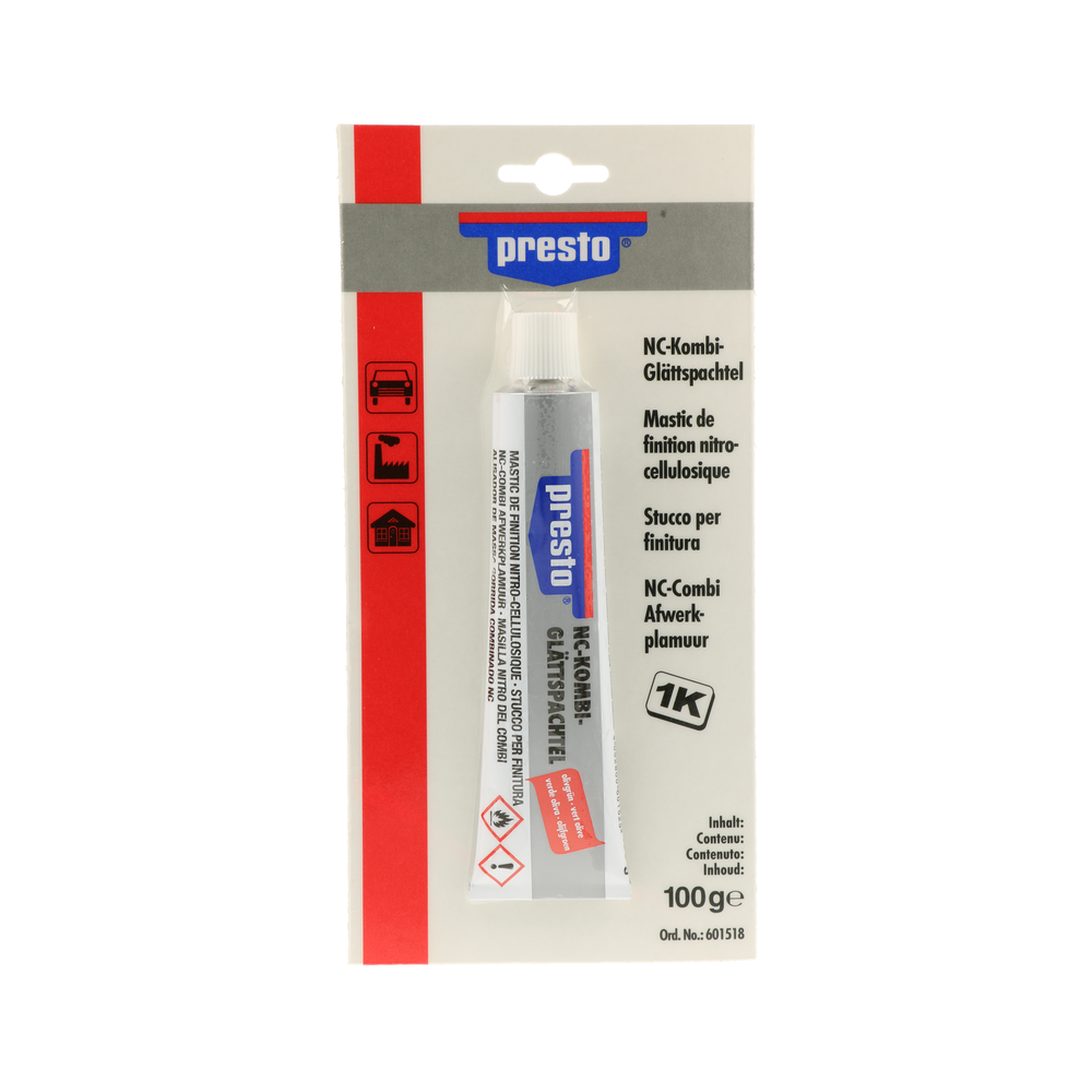 Universalspachtel PRESTO 601518 NC-Kombi Glättspachtel geblistert 100 g für