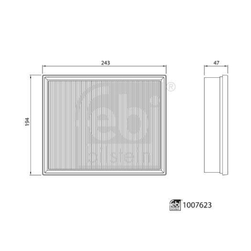 FEBI BILSTEIN 1007623 Luftfilter f&uuml;r HAVAL