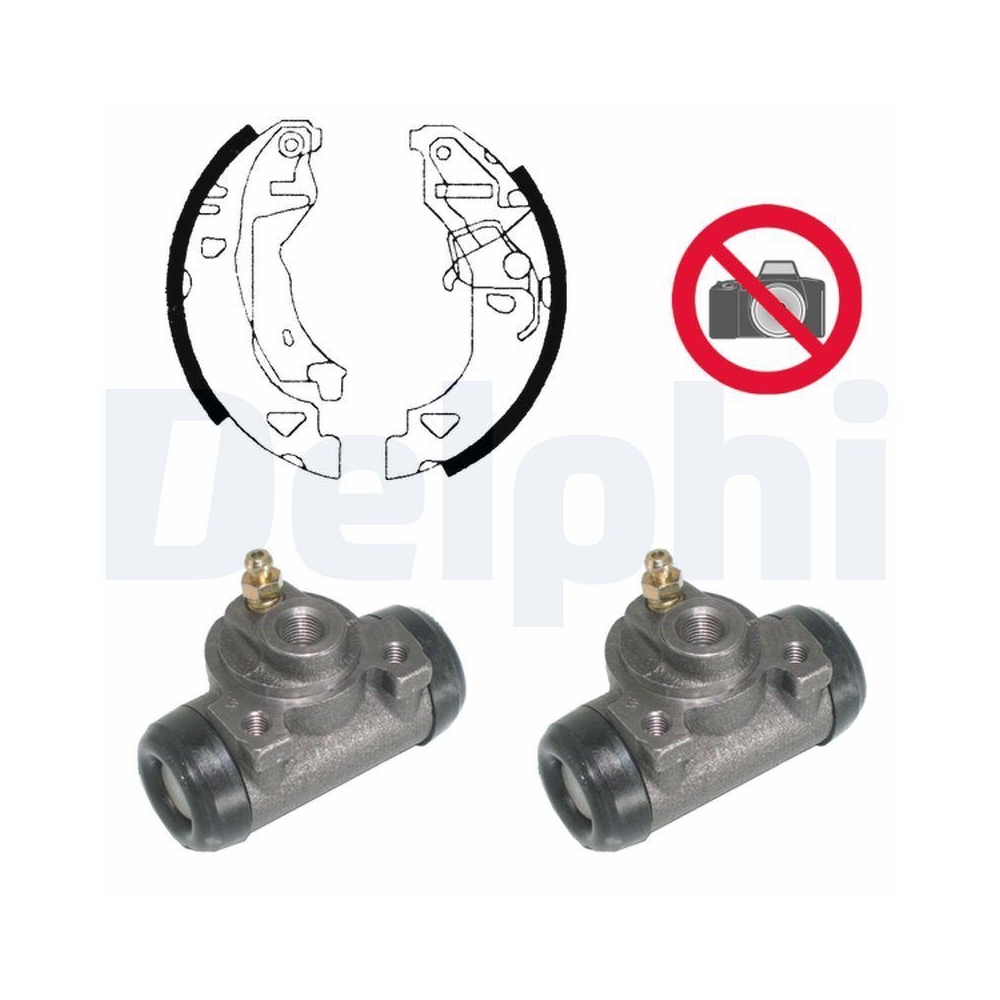 DELPHI KP972 Bremsbackensatz f&uuml;r FIAT, Hinterachse