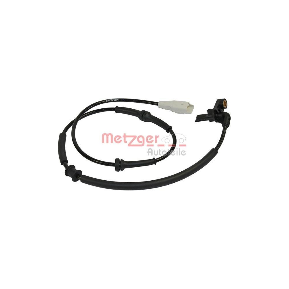 Sensor, Raddrehzahl METZGER 09001542 f&uuml;r CITRO&Euml;N PEUGEOT, Hinterachse rechts