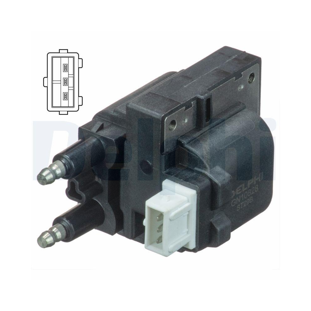 DELPHI GN10828-12B1 Z&uuml;ndspule f&uuml;r RENAULT VOLVO, f&uuml;r Zylinder 2, f&uuml;r Zylinder 3