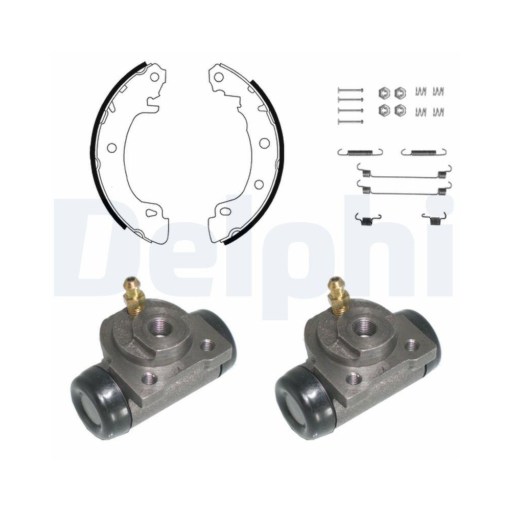 DELPHI KP981 Bremsbackensatz f&uuml;r RENAULT, Hinterachse