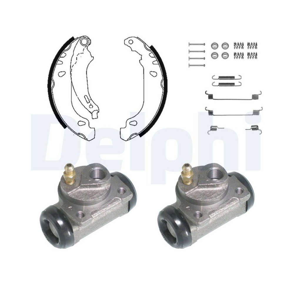 DELPHI KP982 Bremsbackensatz f&uuml;r PEUGEOT, Hinterachse