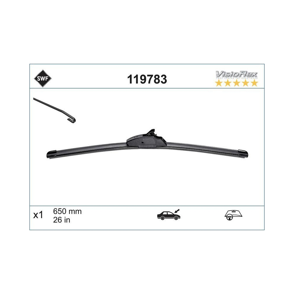 Wischblatt SWF 119783 ALTERNATIVE VISIOFLEX SET für