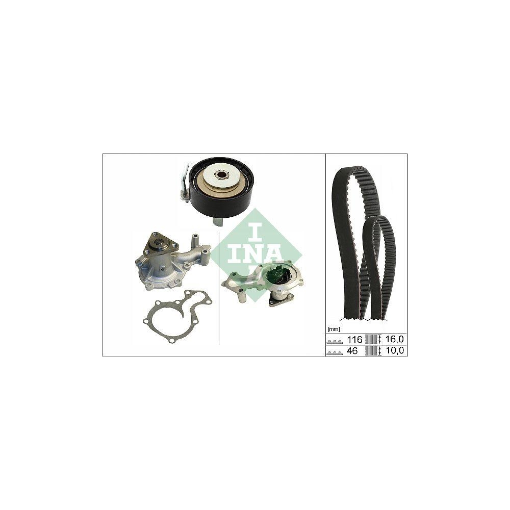 Wasserpumpe + Zahnriemensatz Schaeffler INA 530 0700 30 f&uuml;r FORD