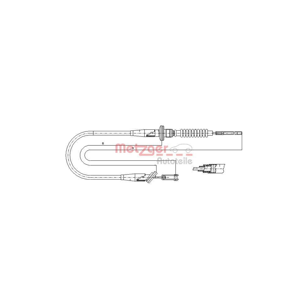 Seilzug, Kupplungsbet&auml;tigung METZGER 11.2535 f&uuml;r OPEL