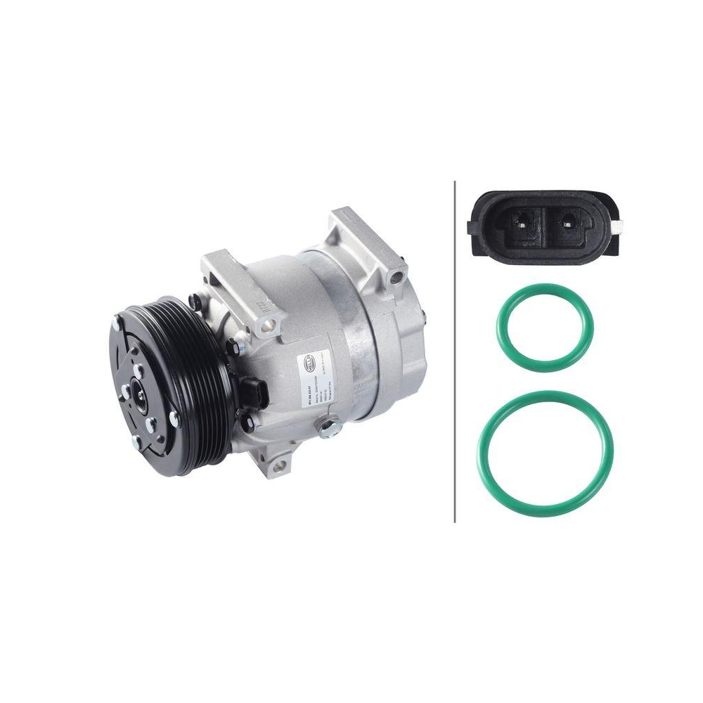 HELLA Kompressor, Klimaanlage 8FK 366 200-671 >>> Easy2Fit <<< f&uuml;r NISSAN OPEL