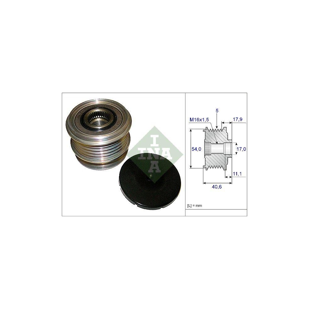 Generatorfreilauf Schaeffler INA 535 0121 10 f&uuml;r FORD VOLVO