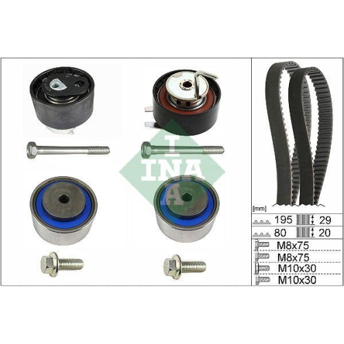 Zahnriemensatz Schaeffler INA 530 0731 10 f&uuml;r CITRO&Euml;N JAGUAR PEUGEOT LAND ROVER
