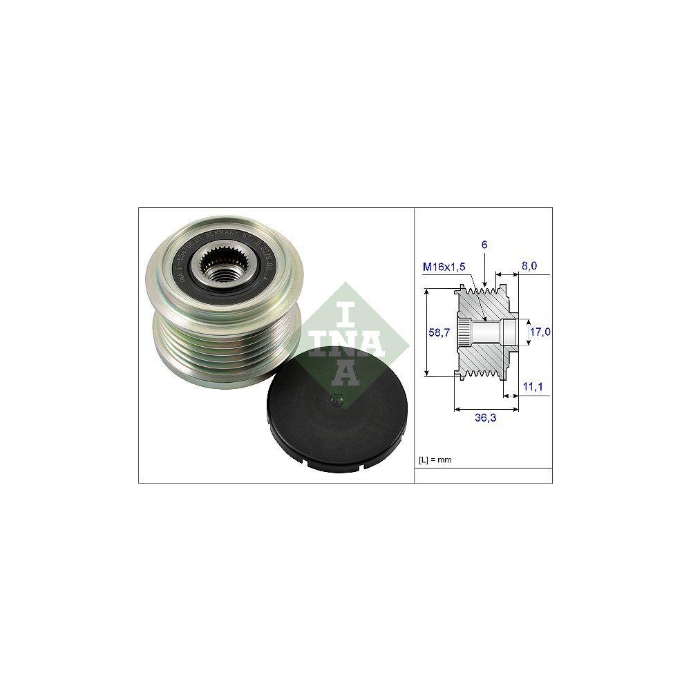 Generatorfreilauf Schaeffler INA 535 0160 10 für CITROËN FIAT FORD PEUGEOT