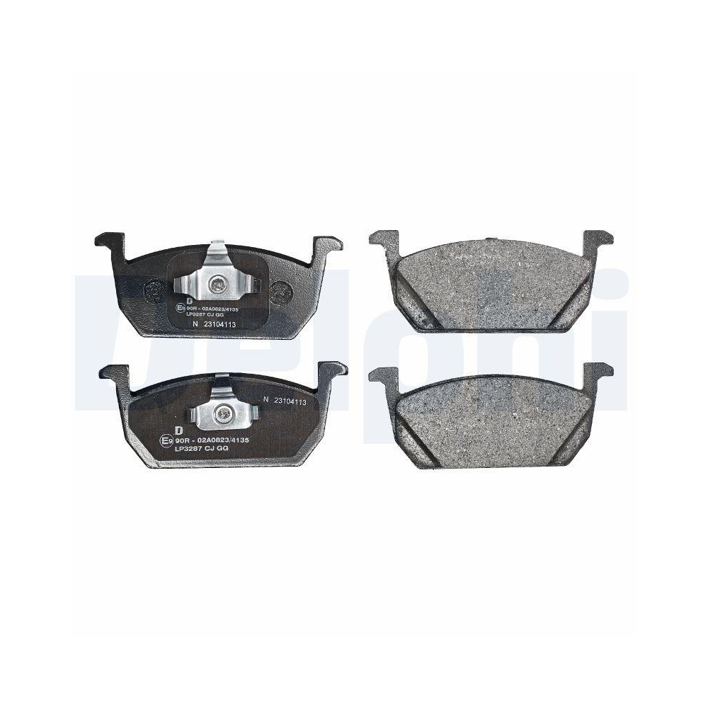 DELPHI LP3287 Bremsbelagsatz, Scheibenbremse f&uuml;r AUDI SEAT SKODA VW, Vorderachse