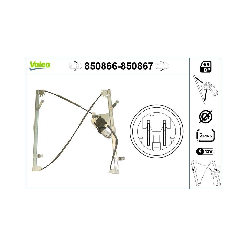 Fensterheber VALEO 850866 für MERCEDES-BENZ RENAULT, vorne links