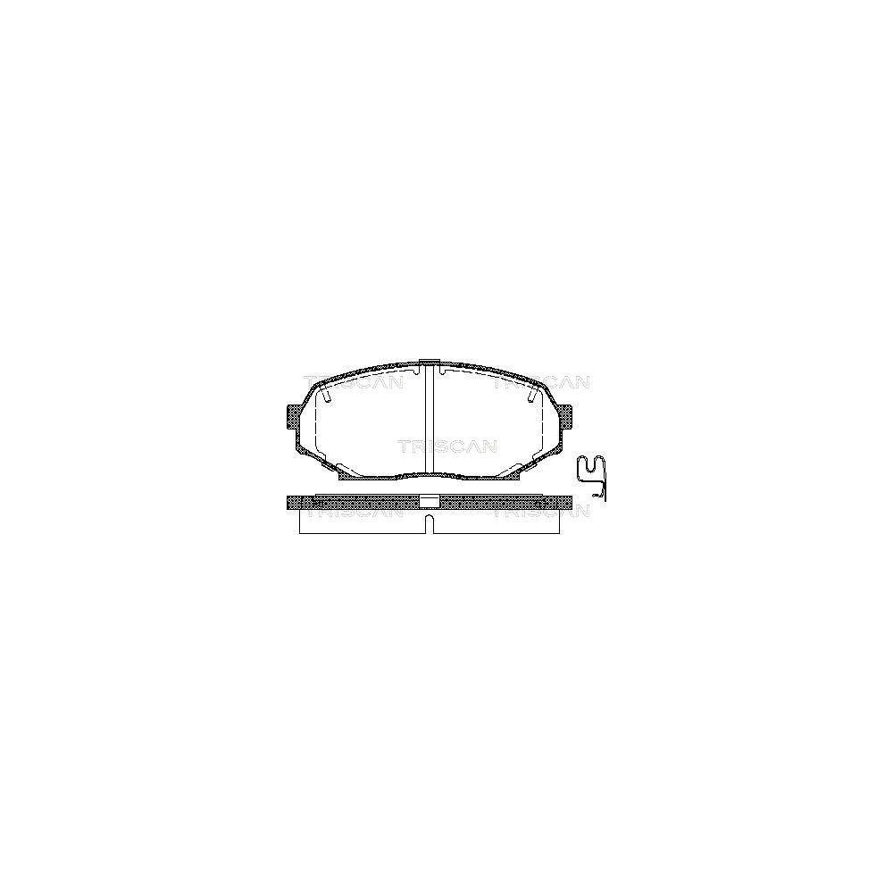 Bremsbelagsatz, Scheibenbremse TRISCAN 8110 50016 f&uuml;r MAZDA, Vorderachse