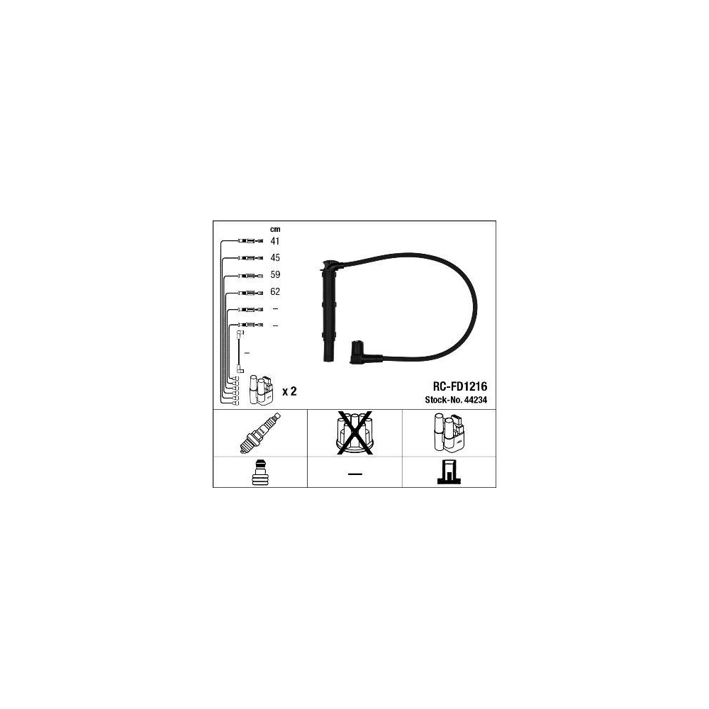 Zündleitungssatz NGK 44234 für FORD