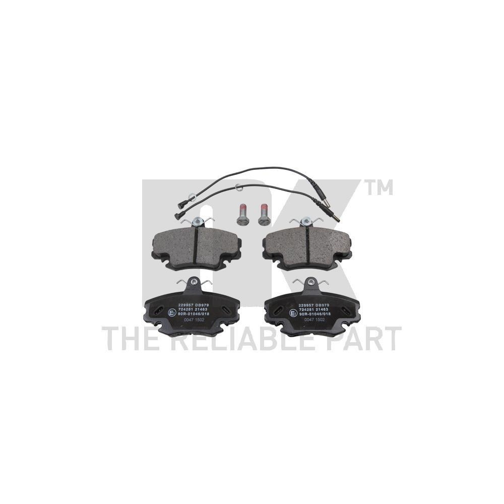 Bremsbelagsatz, Scheibenbremse NK 229957 f&uuml;r LADA PEUGEOT RENAULT DACIA ALPINE