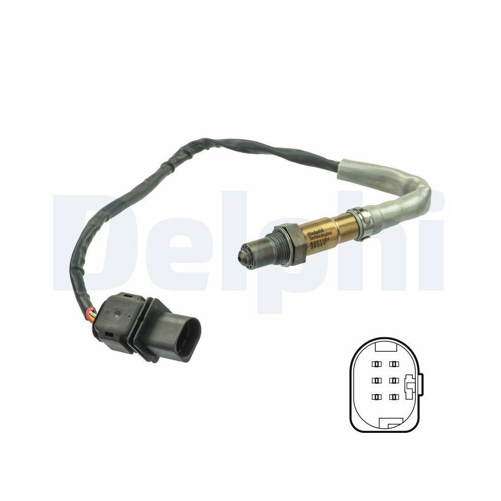 Lambdasonde DELPHI ES21124-12B1 für AUDI SEAT, vor Katalysator