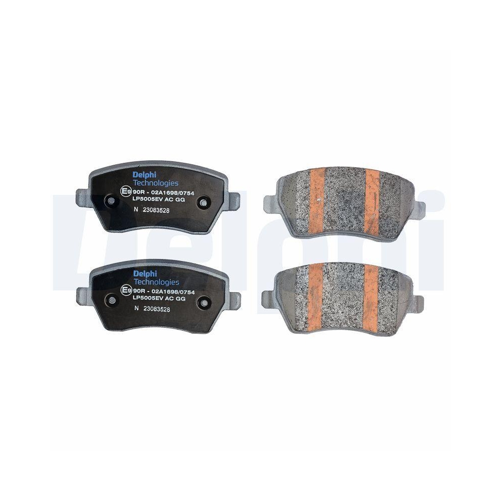 DELPHI LP5005EV Bremsbelagsatz, Scheibenbremse f&uuml;r RENAULT DACIA, Vorderachse