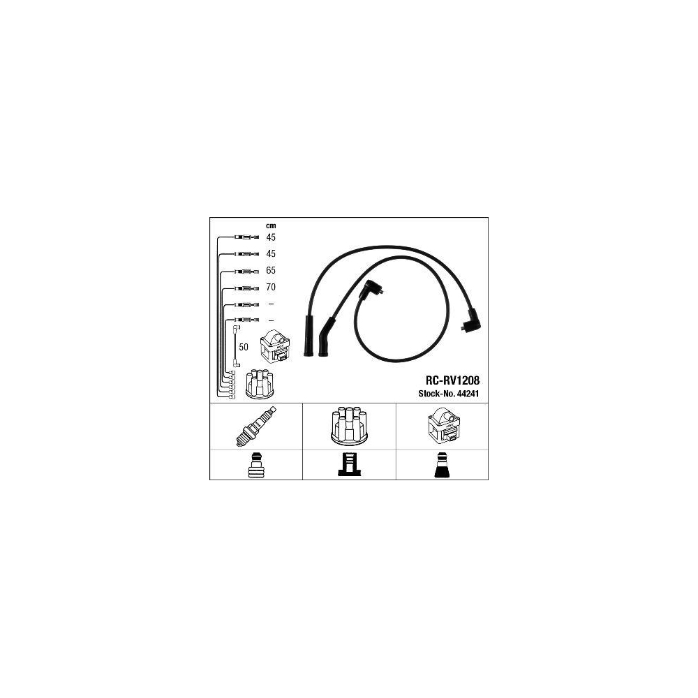 Zündleitungssatz NGK 44241 für ROVER, für Fahrzeuge mit Zündverteiler