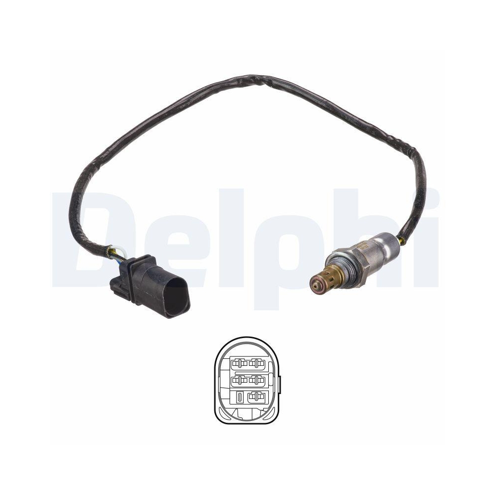 DELPHI ES21153-12B1 Lambdasonde f&uuml;r AUDI SEAT SKODA VW, nach Katalysator