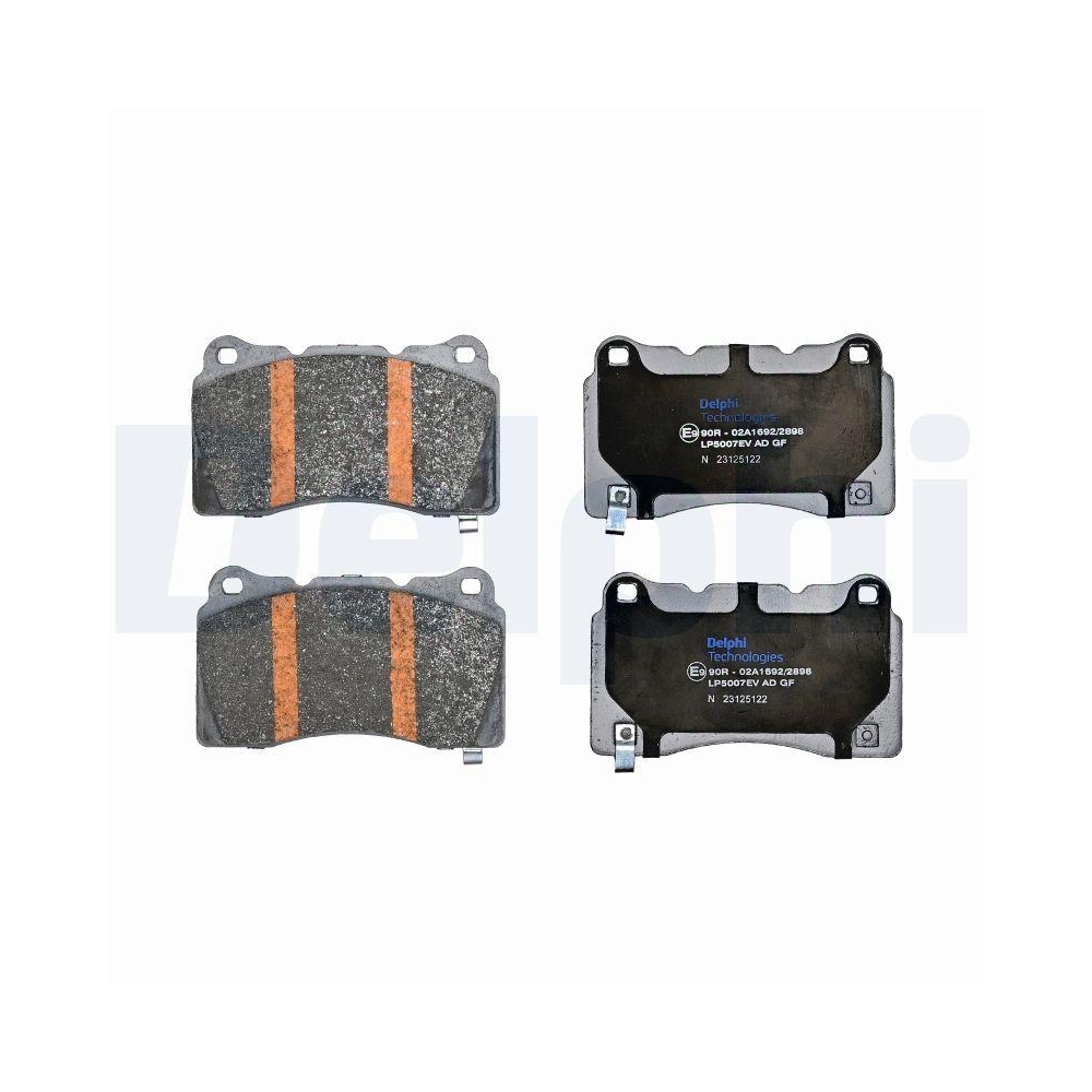 DELPHI LP5007EV Bremsbelagsatz, Scheibenbremse f&uuml;r TESLA, Vorderachse