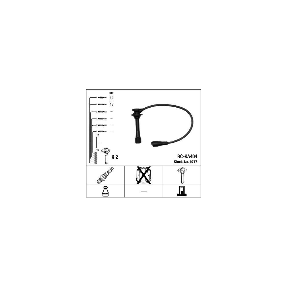 Z&uuml;ndleitungssatz NGK 0717 f&uuml;r